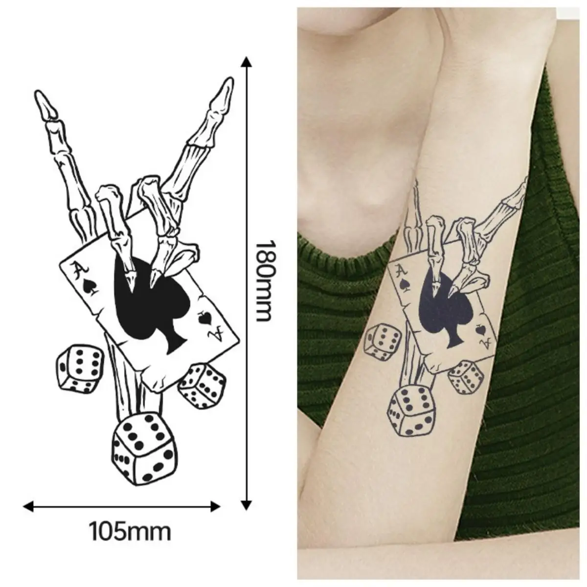 Dark Gambling - Fun Temporary Tattoo Stickers,Fake Tattoo Waterproof,Long-Lasting 15 Days,Arm Body Art,Semi-Permanent tattoo 
Dark Gambling - Fun Temporary Tattoo Stickers,Fake Tattoo Waterproof,Long-Lasting 15 Days,Arm Body Art,Semi-Permanent tattoo