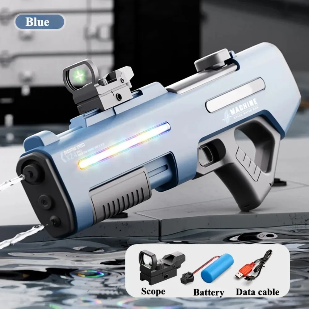 Electric Water Gun Toy with LED Light Long Range Shooting Water Games Summer Outdoor Beach Pool Play Toy Holiday Gift
Electric Water Gun Toy with LED Light Long Range Shooting Water Games Summer Outdoor Beach Pool Play Toy Holiday Gift