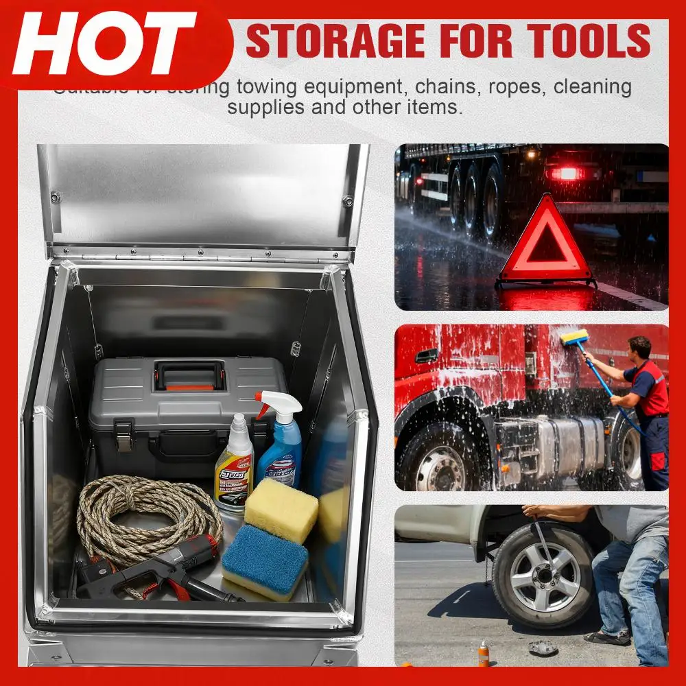 18in Aluminum Semi Trucks Saddle Step Box 17.99x27.99x25inch with T-Handle Latch Lock for Peterbilt Kenworth International
18in Aluminum Semi Trucks Saddle Step Box 17.99x27.99x25inch with T-Handle Latch Lock for Peterbilt Kenworth International
