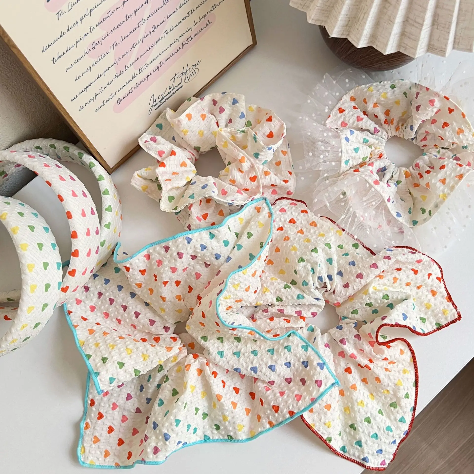 Summer New Design Sweet Colorful Heart Shaped Bubble Elastic Hair Rope Fashion Dopamine Fabric Headband For Cute Girls
Summer New Design Sweet Colorful Heart Shaped Bubble Elastic Hair Rope Fashion Dopamine Fabric Headband For Cute Girls