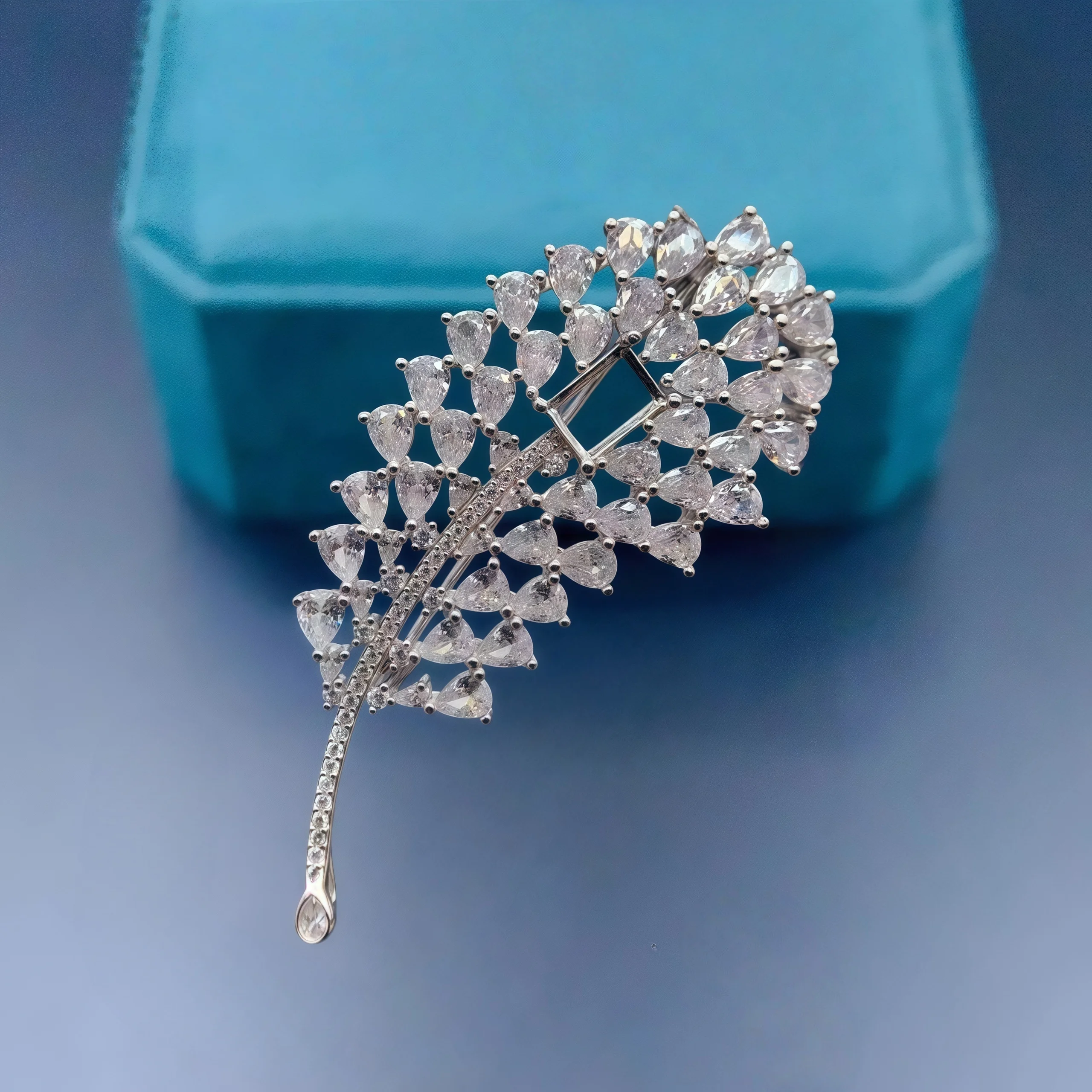 L S925 Sterling Silver Brooch Inlay5*7mmEllipse Stone DIY Empty Holder Fine Charm Jewelry Luxury Zircon Feather Design for Woman
L S925 Sterling Silver Brooch Inlay5*7mmEllipse Stone DIY Empty Holder Fine Charm Jewelry Luxury Zircon Feather Design for Woman