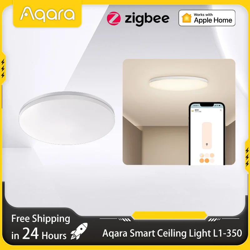 Original Aqara Ceiling Light L1-350 Bedroom Led Lamp ZigBee 3.0 Color Temperature Light Smart Home for Xiaomi Mijia Homekit APP
Original Aqara Ceiling Light L1-350 Bedroom Led Lamp ZigBee 3.0 Color Temperature Light Smart Home for Xiaomi Mijia Homekit APP