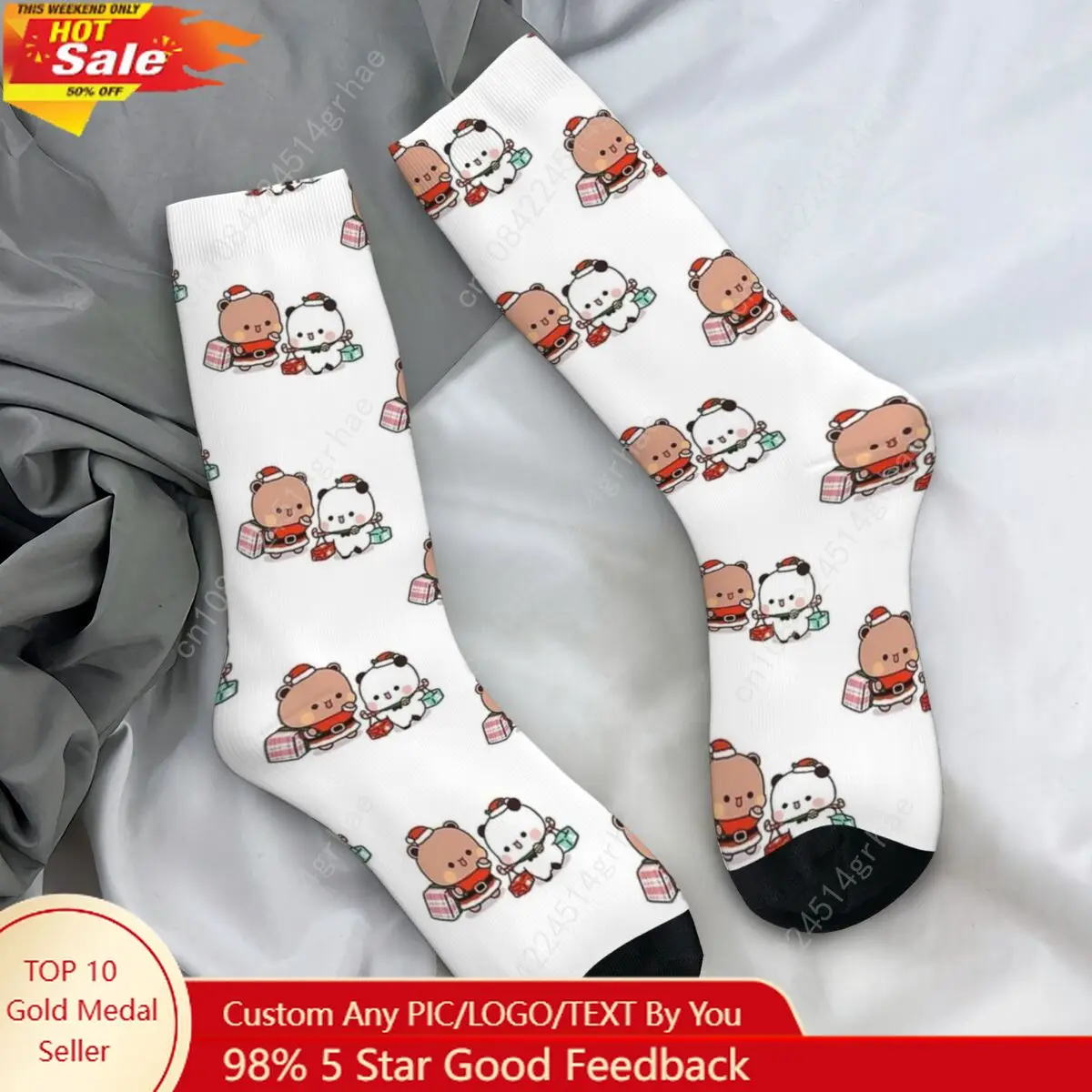 Рождественские носки Bubu Dudu Dancing In Love, повседневные чулки с медведем, осенние противоскользящие носки для взрослых и мужчин, средние мягкие носки для скейтборда
Рождественские носки Bubu Dudu Dancing In Love, повседневные чулки с медведем, осенние противоскользящие носки для взрослых и мужчин, средние мягкие носки для скейтборда