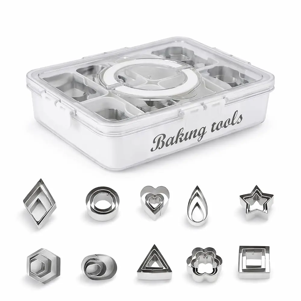 Коробка для хранения формочек для печенья, контейнеры для принадлежностей для украшения тортов, прозрачный пыленепроницаемый органайзер для формочек с пресс-формами
Коробка для хранения формочек для печенья, контейнеры для принадлежностей для украшения тортов, прозрачный пыленепроницаемый органайзер для формочек с пресс-формами