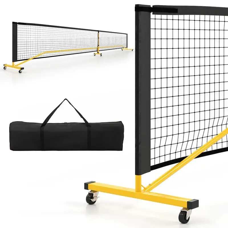 22 FT Portable Pickleball Net with 6 Lockable Wheels and Carry Bag
22 FT Portable Pickleball Net with 6 Lockable Wheels and Carry Bag