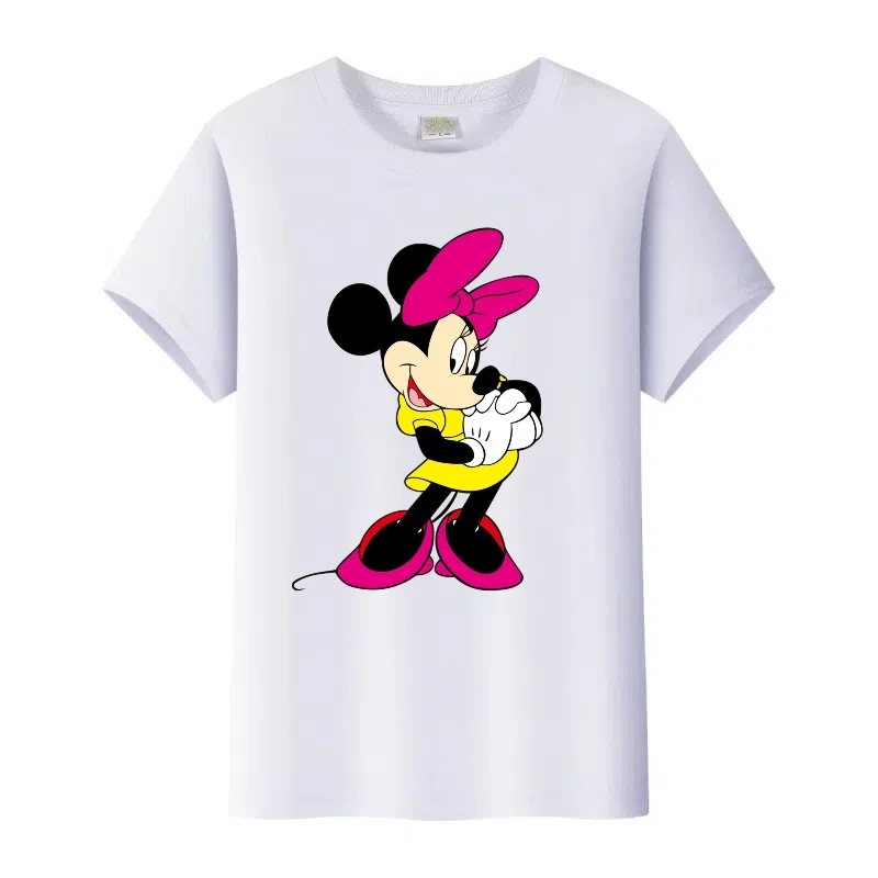 Милая детская одежда с изображением Микки Мауса и Минни Диснея, семейные футболки в стиле Харадзюку, свободные блузки для девочек, белые топы, женская футболка
Милая детская одежда с изображением Микки Мауса и Минни Диснея, семейные футболки в стиле Харадзюку, свободные блузки для девочек, белые топы, женская футболка