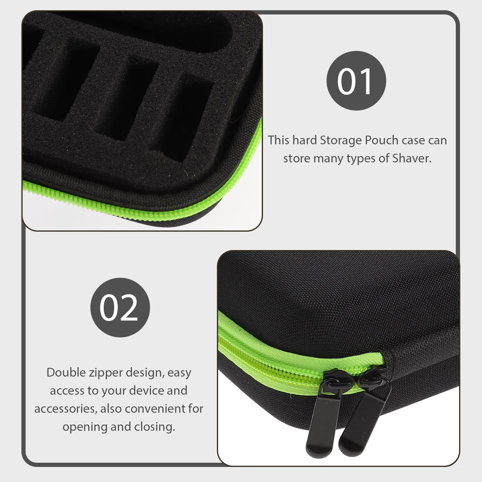 Premium Shaver Travel Case Eva Hard Shaver Case With Mesh Pocket Double Zipper For Trimmer Razor Protection Black
Premium Shaver Travel Case Eva Hard Shaver Case With Mesh Pocket Double Zipper For Trimmer Razor Protection Black