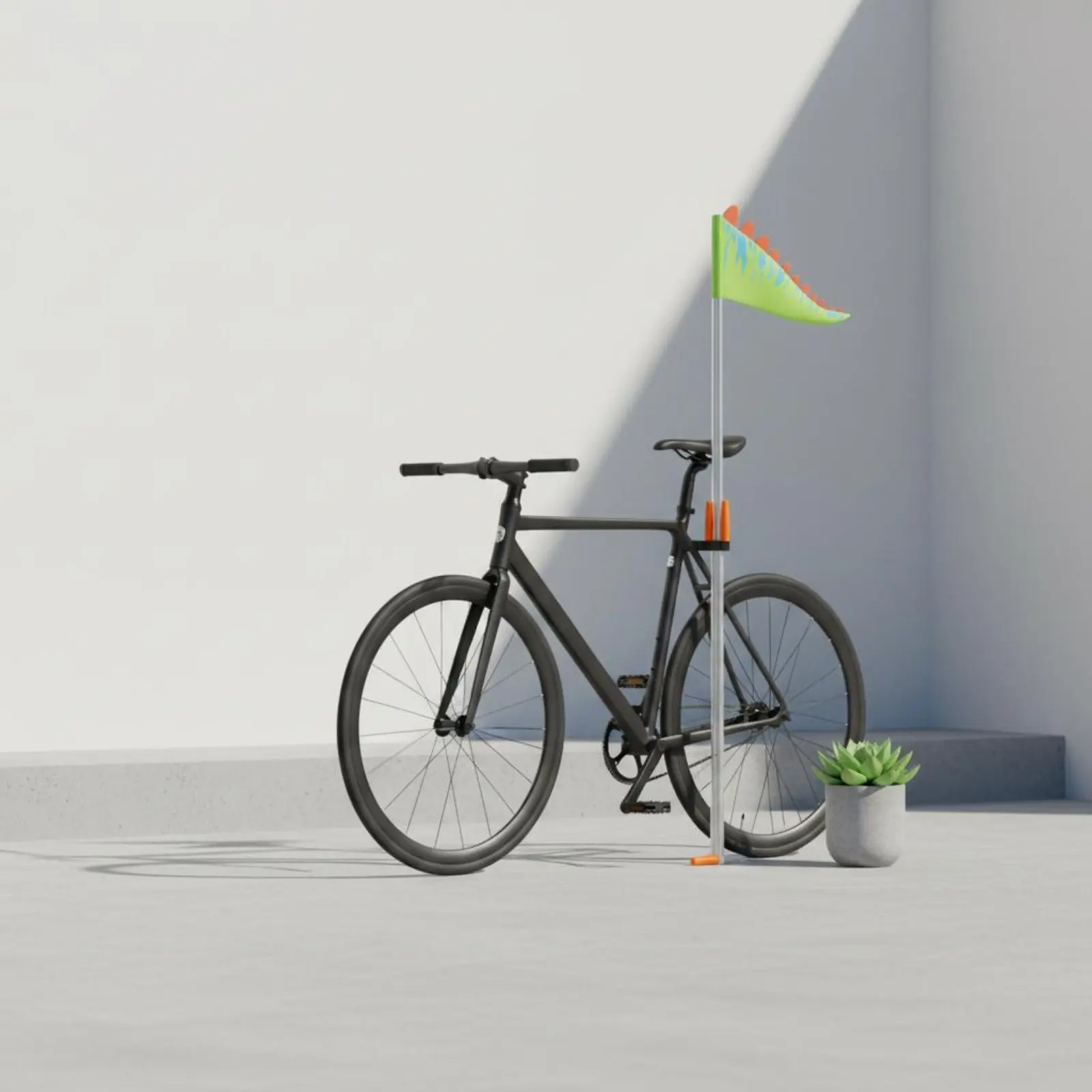 Dinosaur Tail Bike Flag High Visibility Dinosaur Tail Cycle Safety Flag for Group Riding
Dinosaur Tail Bike Flag High Visibility Dinosaur Tail Cycle Safety Flag for Group Riding