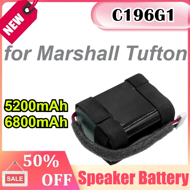 C196G1 11.1V 5200/6800mAh for Marshall Tufton Speaker Rechargeable Li-ion Battery
C196G1 11.1V 5200/6800mAh for Marshall Tufton Speaker Rechargeable Li-ion Battery