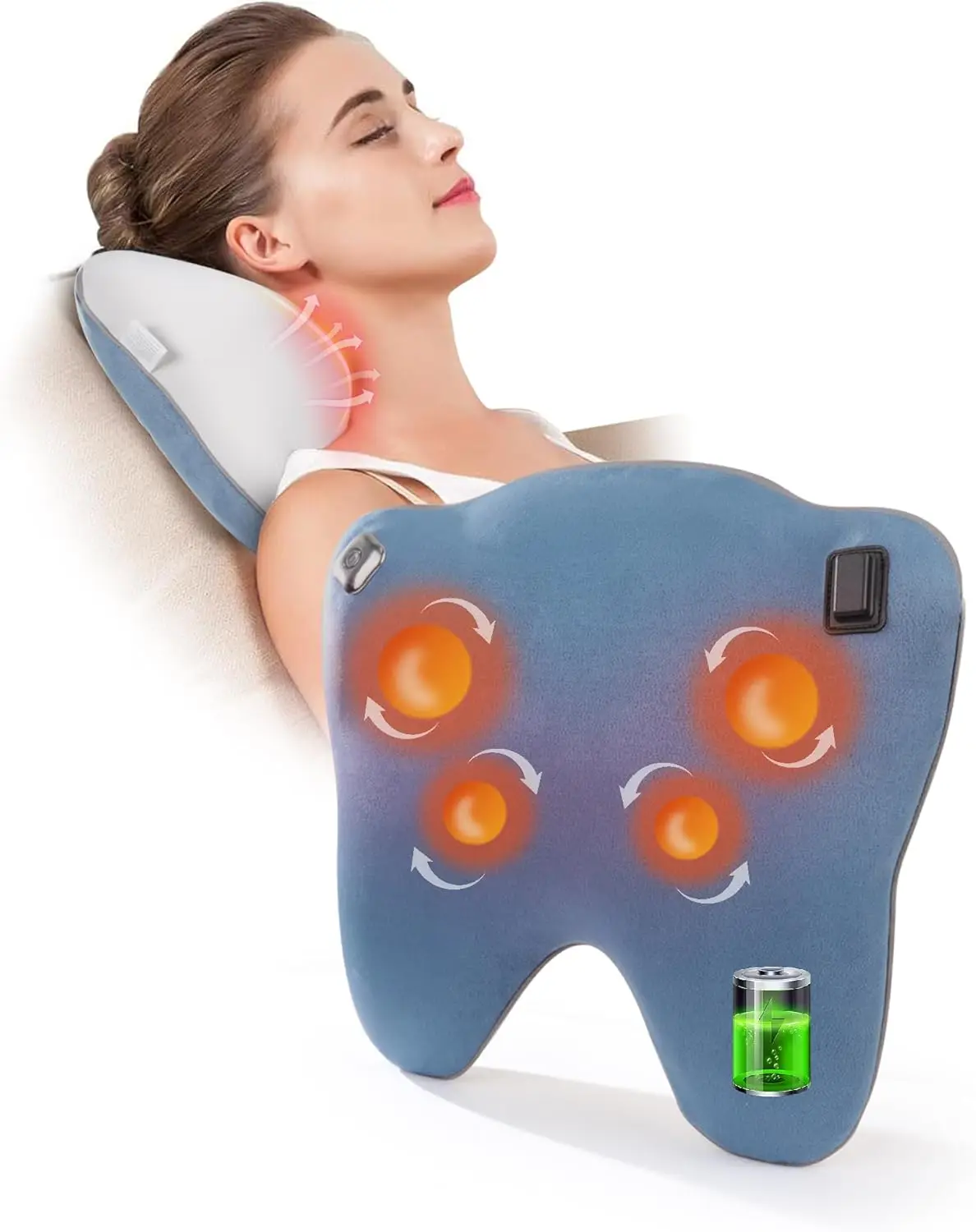 Back Massager with Heat, Cordless Back and Neck Massage for Pain Relief Deep Tissue, 4D Shiatsu and Percussion Massage Pillow
Back Massager with Heat, Cordless Back and Neck Massage for Pain Relief Deep Tissue, 4D Shiatsu and Percussion Massage Pillow
