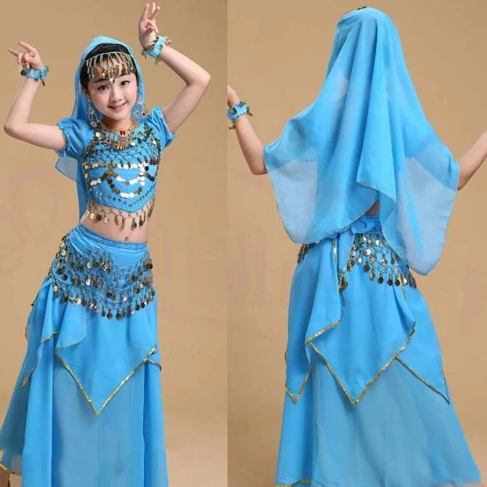 Cute Headdress Dance Costumes Set Colorful Princess Dress Belly Dance Costumes Dazzling Sparkling India Girls' Clothing Party
Cute Headdress Dance Costumes Set Colorful Princess Dress Belly Dance Costumes Dazzling Sparkling India Girls' Clothing Party