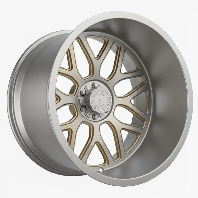 Off-Road Forged Wheel: Deep Dish Mesh, Silver/Gold Two-Tone, Fits Fuel/Moto Metal, 20x12/22x14, 8x165.1/8x170 Heavy Duty Specs
Off-Road Forged Wheel: Deep Dish Mesh, Silver/Gold Two-Tone, Fits Fuel/Moto Metal, 20x12/22x14, 8x165.1/8x170 Heavy Duty Specs