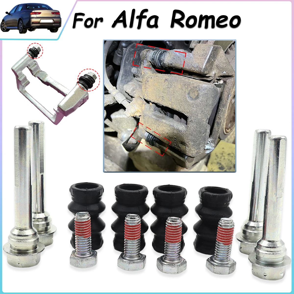 Brake Caliper Cylinder Slider Guide Pin For Disc Housing Bolts Bushing Boot Seal Rebuild Kit For Alfa Romeo 159 BRERA SPIDER 939
Brake Caliper Cylinder Slider Guide Pin For Disc Housing Bolts Bushing Boot Seal Rebuild Kit For Alfa Romeo 159 BRERA SPIDER 939