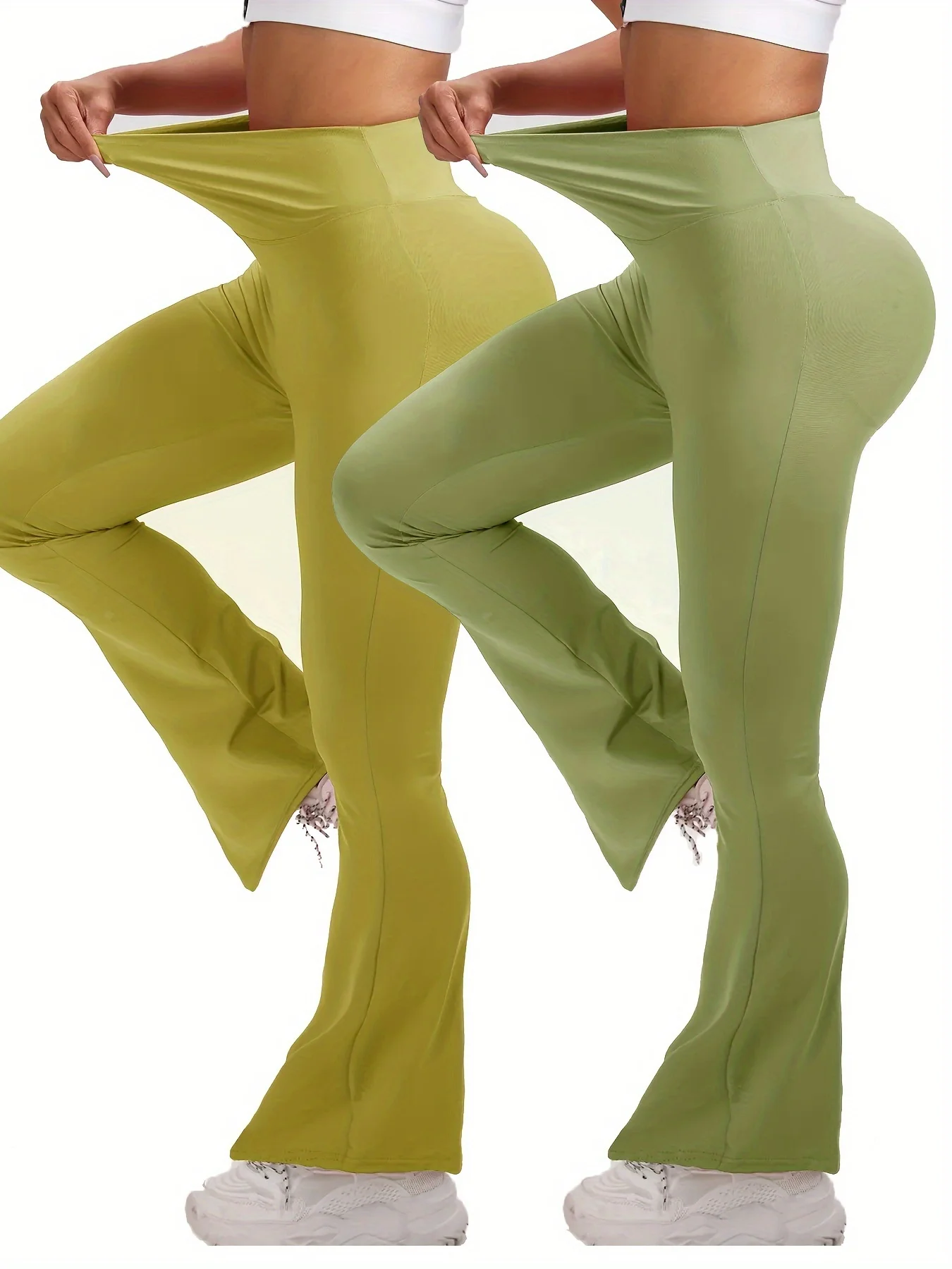 2 PCS Women's High Waist Shaping Yoga Pants High Elasticity Flared Sports Pants Comfortable Solid Color Fitness Wear
2 PCS Women's High Waist Shaping Yoga Pants High Elasticity Flared Sports Pants Comfortable Solid Color Fitness Wear