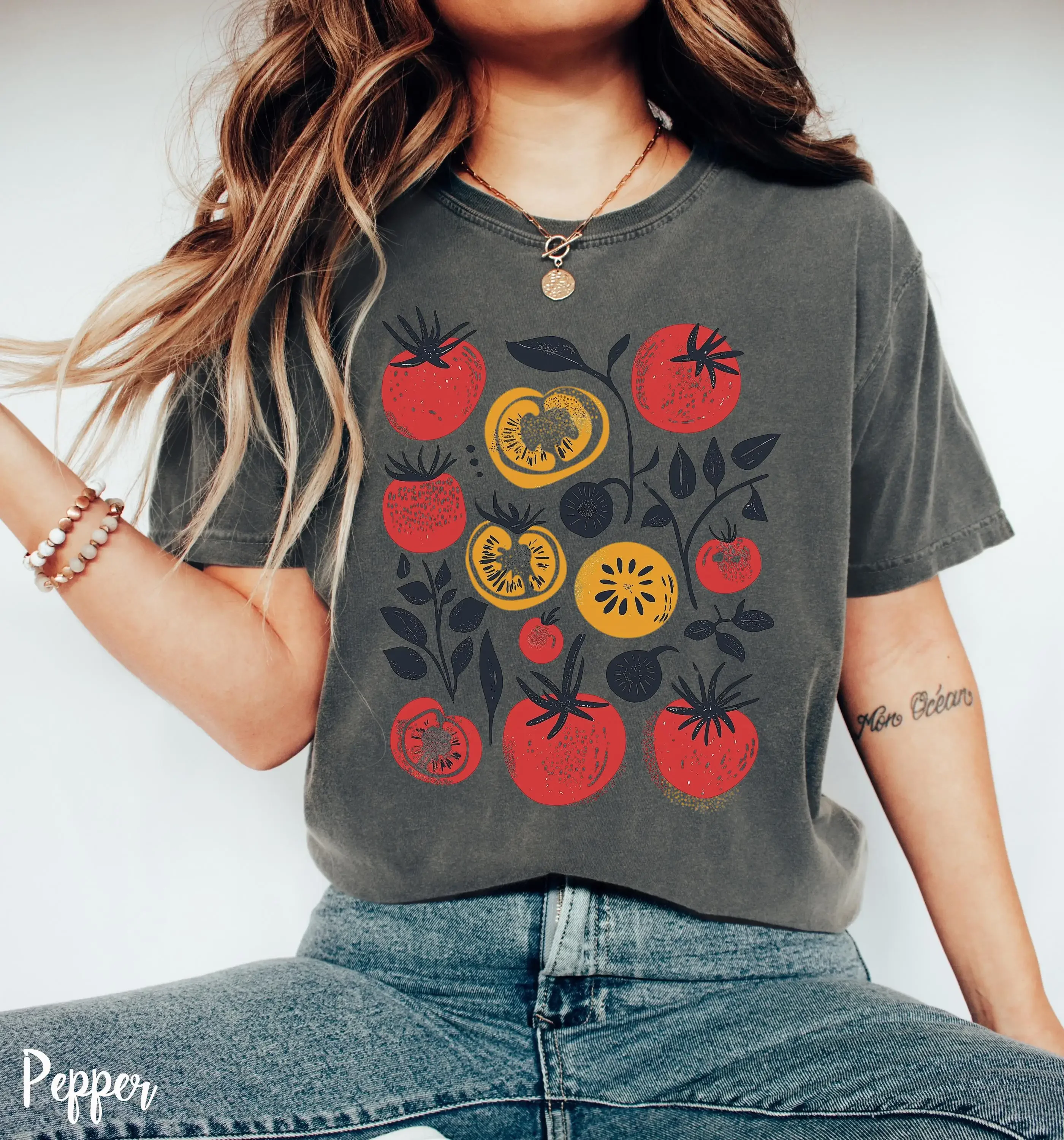 Plus Size Summer Women's Vintage Tomato Garden Print T-Shirt Cotton Breathable Stylish Versatile Street Style Oversized
Plus Size Summer Women's Vintage Tomato Garden Print T-Shirt Cotton Breathable Stylish Versatile Street Style Oversized