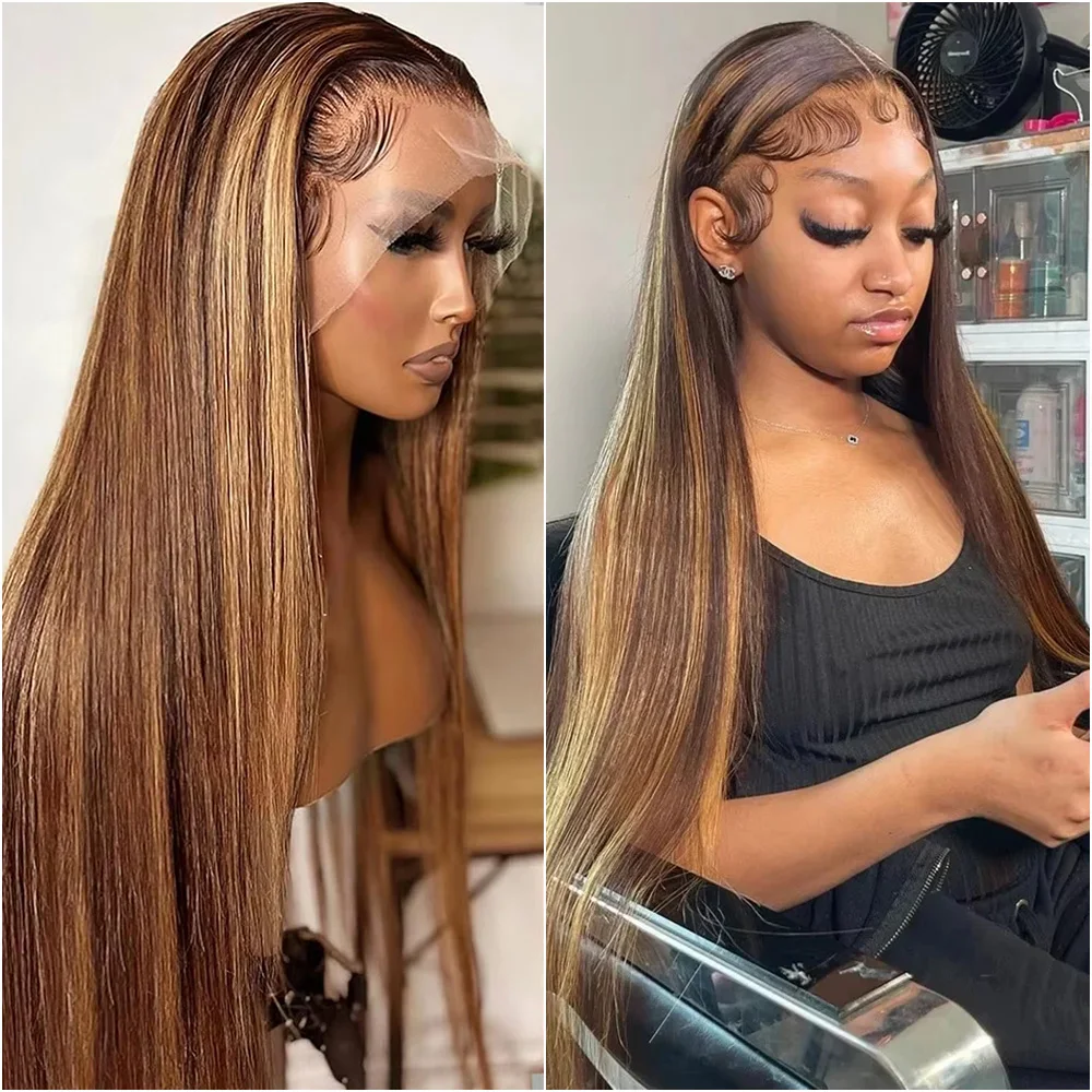 P4/27 Highlight Blonde Straight Lace Frontal Wig For Women 13x6 Hd Transparent Lace Front Pre Plucked Brazilian Wigs 200 Density
P4/27 Highlight Blonde Straight Lace Frontal Wig For Women 13x6 Hd Transparent Lace Front Pre Plucked Brazilian Wigs 200 Density