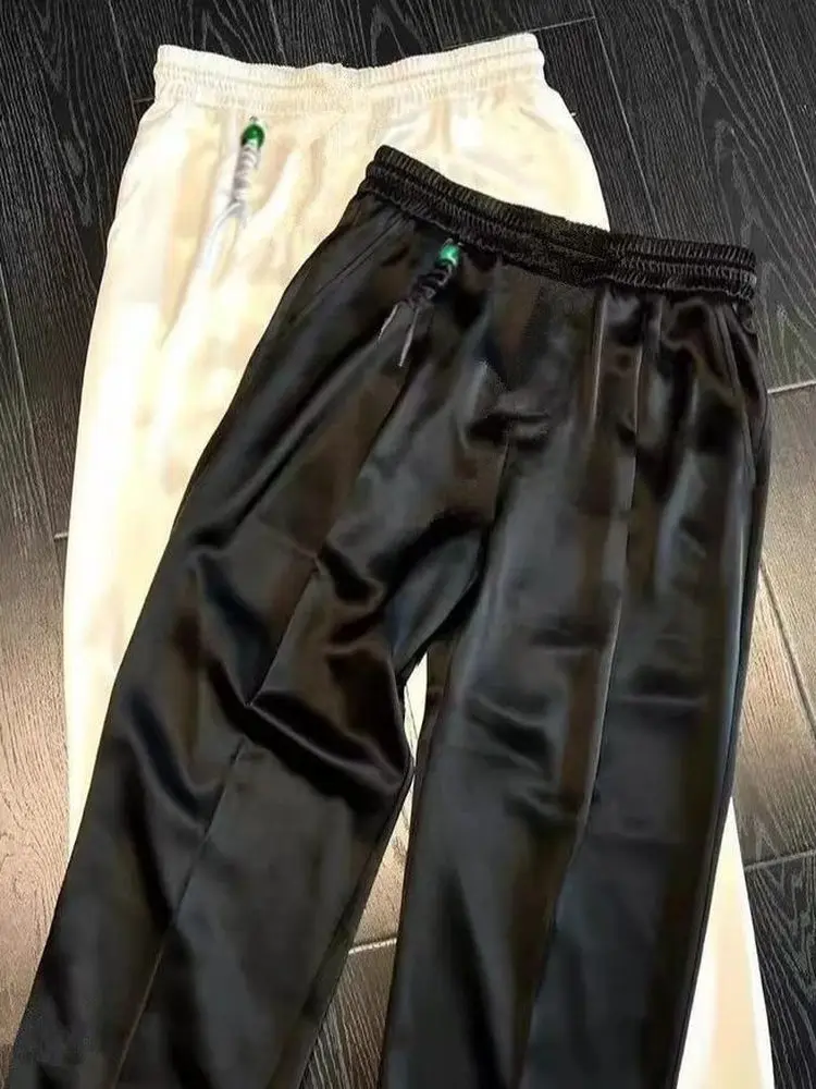 Slim Fit Sporty Casual Pants 2025 Trendy Straight Leg Drawstring Harlan Trousers for Men Summer Thin Fashionable Leisure Pants
Slim Fit Sporty Casual Pants 2025 Trendy Straight Leg Drawstring Harlan Trousers for Men Summer Thin Fashionable Leisure Pants