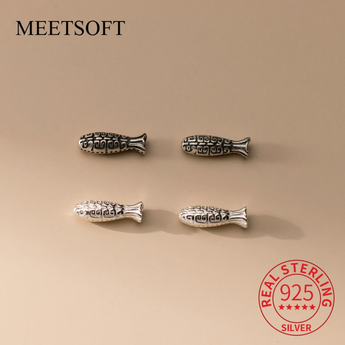 S925 Sterling Silver Retro Printed Small Fish Koi Separated Beads DIY Bracelet Necklace Handmade Woven Rope Material Accessory
S925 Sterling Silver Retro Printed Small Fish Koi Separated Beads DIY Bracelet Necklace Handmade Woven Rope Material Accessory