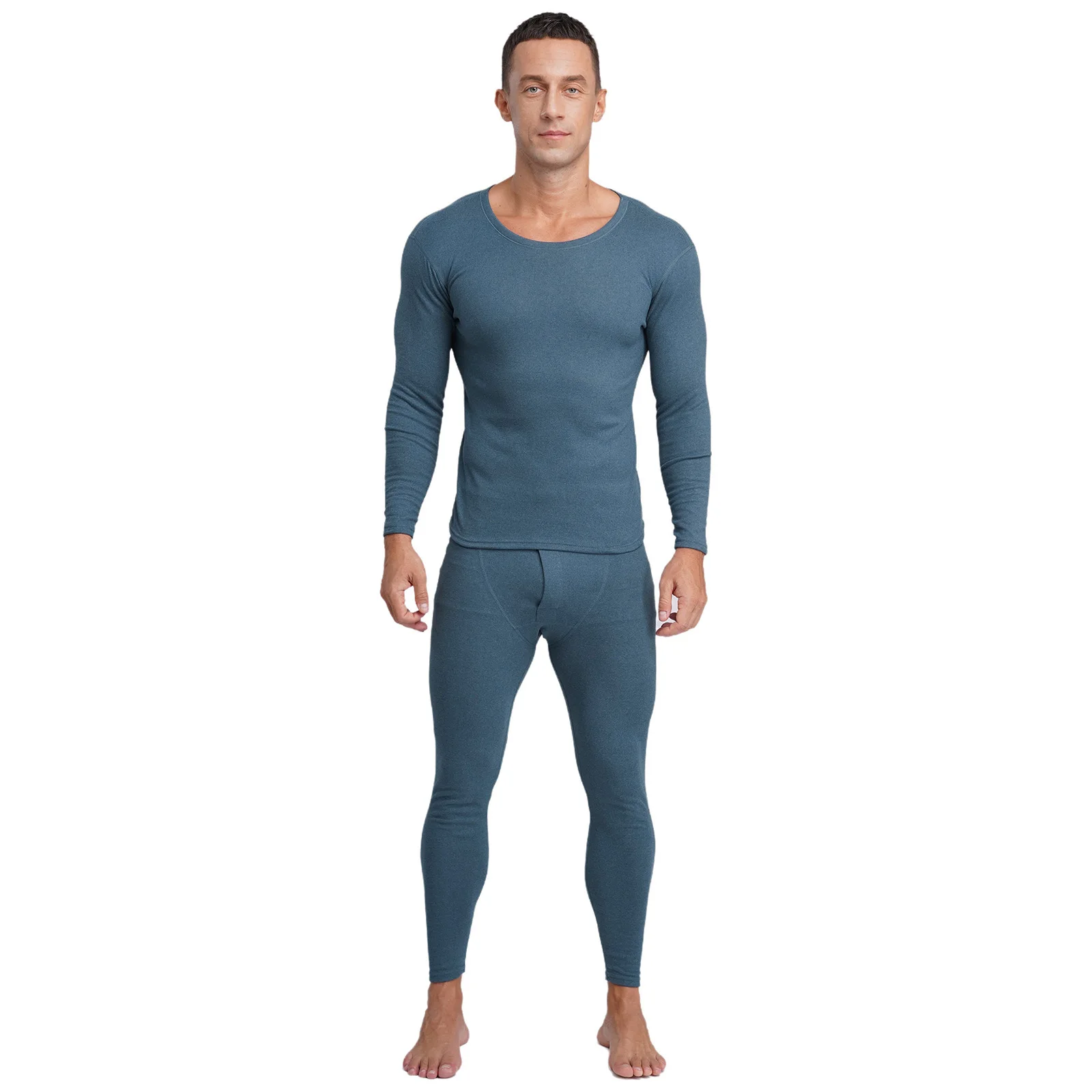 Mens Long Sleeve Round Neckline Thermal Underwear Warm Base Layer Soft Breathable Tops with Bottom for Winter Cold Weather
Mens Long Sleeve Round Neckline Thermal Underwear Warm Base Layer Soft Breathable Tops with Bottom for Winter Cold Weather