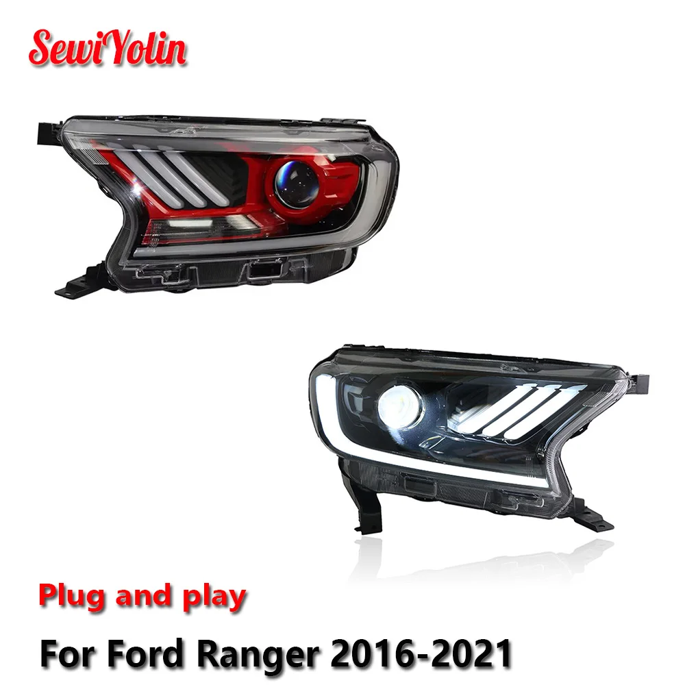 Автомобильные светодиодные фары в сборе для Ford Ranger 2016-2021, автоматические противотуманные фары DRL, стоп-сигнал поворота, Plug and Play
Автомобильные светодиодные фары в сборе для Ford Ranger 2016-2021, автоматические противотуманные фары DRL, стоп-сигнал поворота, Plug and Play