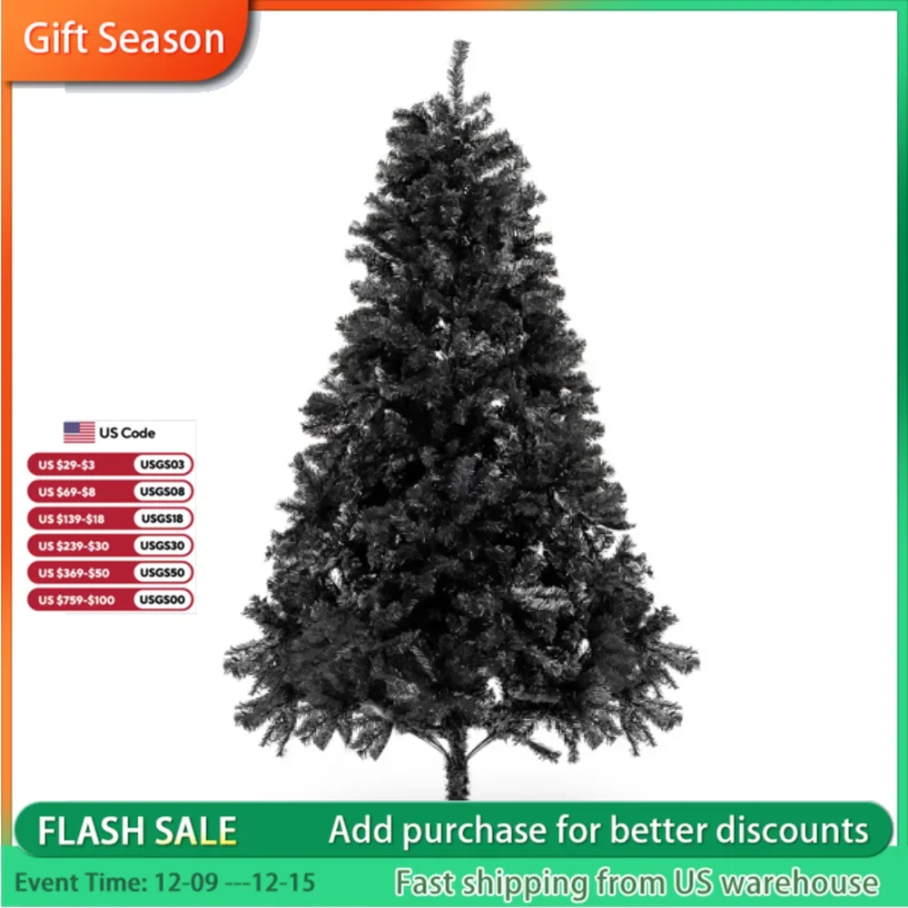 The black 7.5ft 2500 branches are made of high-quality PVC materials as well as fine craftsmanship for Christmas trees
The black 7.5ft 2500 branches are made of high-quality PVC materials as well as fine craftsmanship for Christmas trees