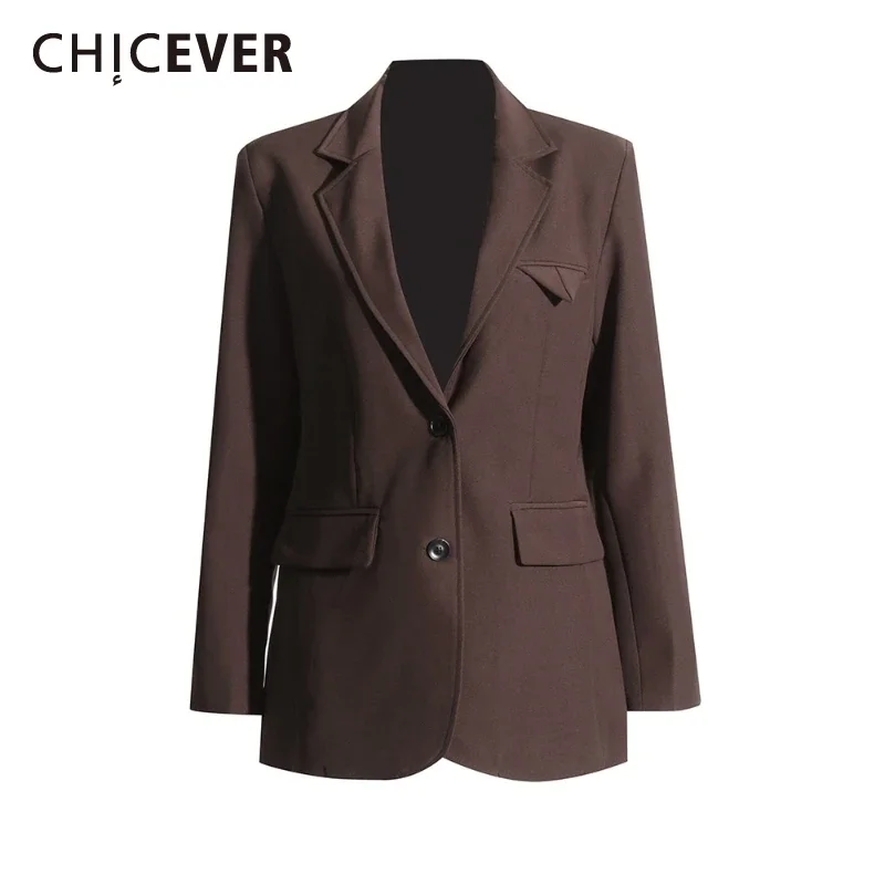 CHICEVER Minimalist Chic Slimming Solid Blazers for Women Notched Color Long Sleeve Spliced Button Temperment Slim Coat Female
CHICEVER Minimalist Chic Slimming Solid Blazers for Women Notched Color Long Sleeve Spliced Button Temperment Slim Coat Female