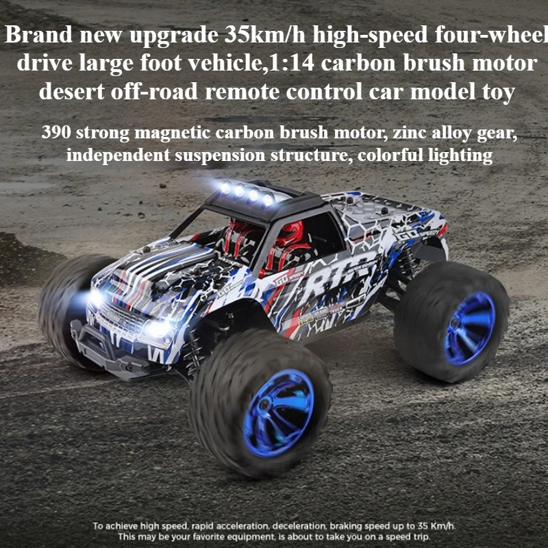 Игрушечный автомобиль Kawaii, забавный подарок-35 км/ч, высокоскоростные 4WD радиоуправляемые автомобили, 1:14 альпинистский внедорожный радиоуправляемый грузовик, игрушечный автомобиль с дистанционным управлением большого стопы, детские игрушки
Игрушечный автомобиль Kawaii, забавный подарок-35 км/ч, высокоскоростные 4WD радиоуправляемые автомобили, 1:14 альпинистский внедорожный радиоуправляемый грузовик, игрушечный автомобиль с дистанционным управлением большого стопы, детские игрушки