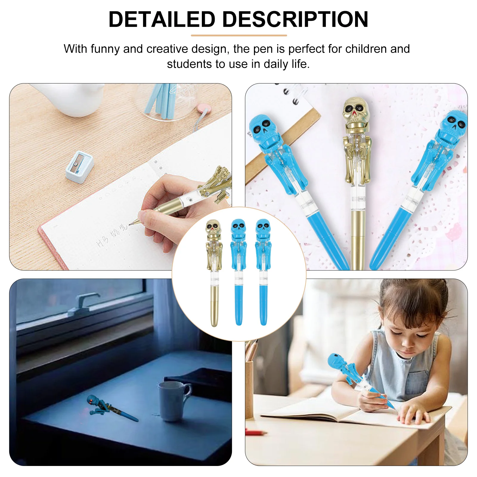 3pcs Pumpkin Skull Ballpoint Pens Glowing Halloween Writing Pen For Kids Students Party Props Stationery Gift Random Styles
3pcs Pumpkin Skull Ballpoint Pens Glowing Halloween Writing Pen For Kids Students Party Props Stationery Gift Random Styles