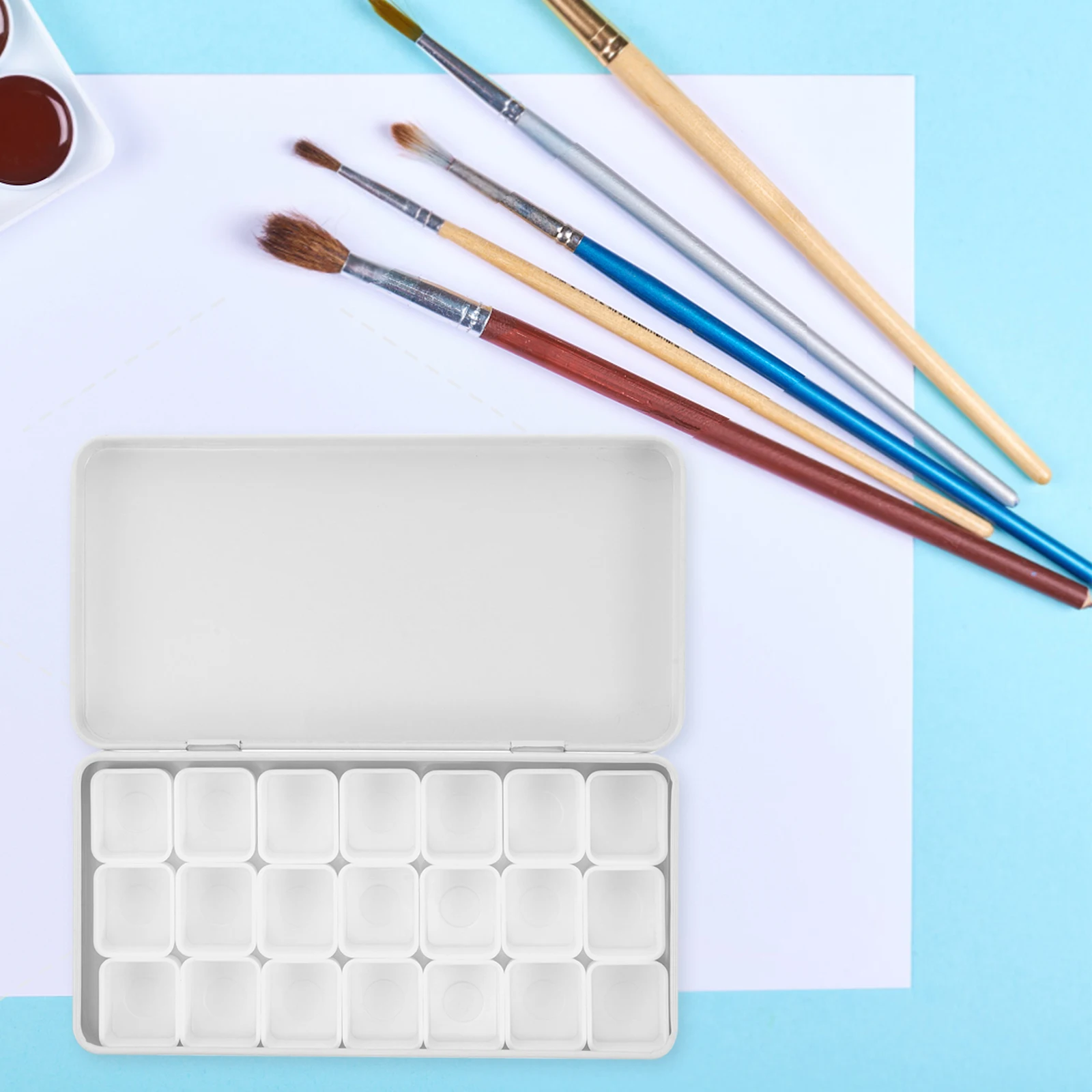 Watercolor Paint Box 21 Compartments Empty Metal Container Portable Pigment Storage Case DIY Plastic Child Mixing
Watercolor Paint Box 21 Compartments Empty Metal Container Portable Pigment Storage Case DIY Plastic Child Mixing