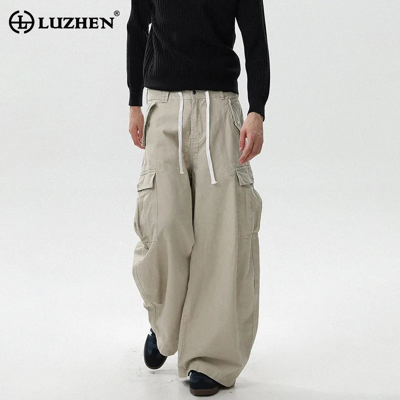 LUZHEN 2025 New Solid Color Drawstring Decorate Many Pockets Straight Cargo Pants Fashion Street Wide Leg Trousers Male JY4790
LUZHEN 2025 New Solid Color Drawstring Decorate Many Pockets Straight Cargo Pants Fashion Street Wide Leg Trousers Male JY4790
