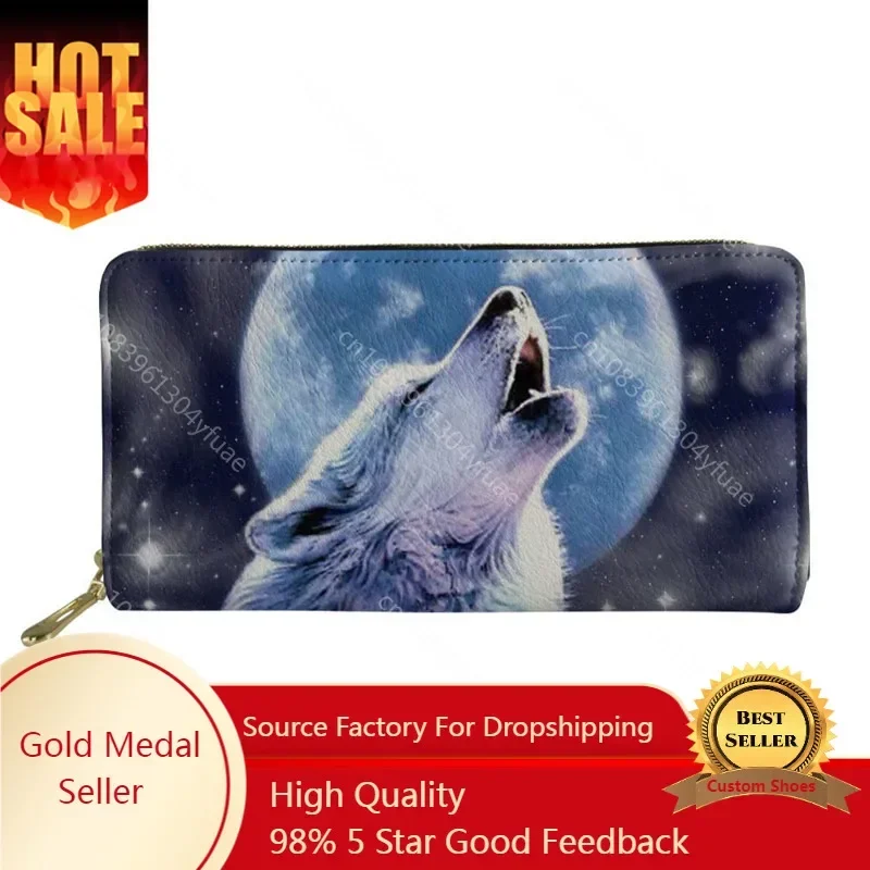 Cute Wolf Moon Print Women Wallets Money Card Holder Ladies Purse Pouch Female Notecase Zipper Clutch Leather Long Wallet Purses
Cute Wolf Moon Print Women Wallets Money Card Holder Ladies Purse Pouch Female Notecase Zipper Clutch Leather Long Wallet Purses