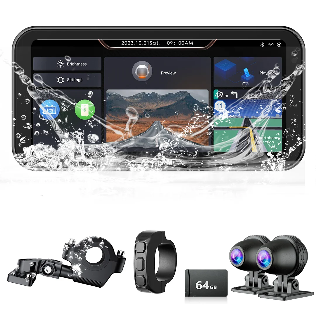 VCar 6.25 Motorcycle GPS Navigation 1920x1080 Resolution OLED Rotary Screen Wireless CarPlay Android Auto Mirroring Portable
VCar 6.25 Motorcycle GPS Navigation 1920x1080 Resolution OLED Rotary Screen Wireless CarPlay Android Auto Mirroring Portable