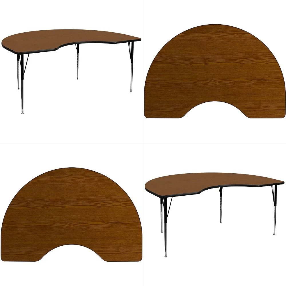 48W x 96L Kidney Oak Thermal Laminate Activity Table Height Adjustable Short Legs
48W x 96L Kidney Oak Thermal Laminate Activity Table Height Adjustable Short Legs