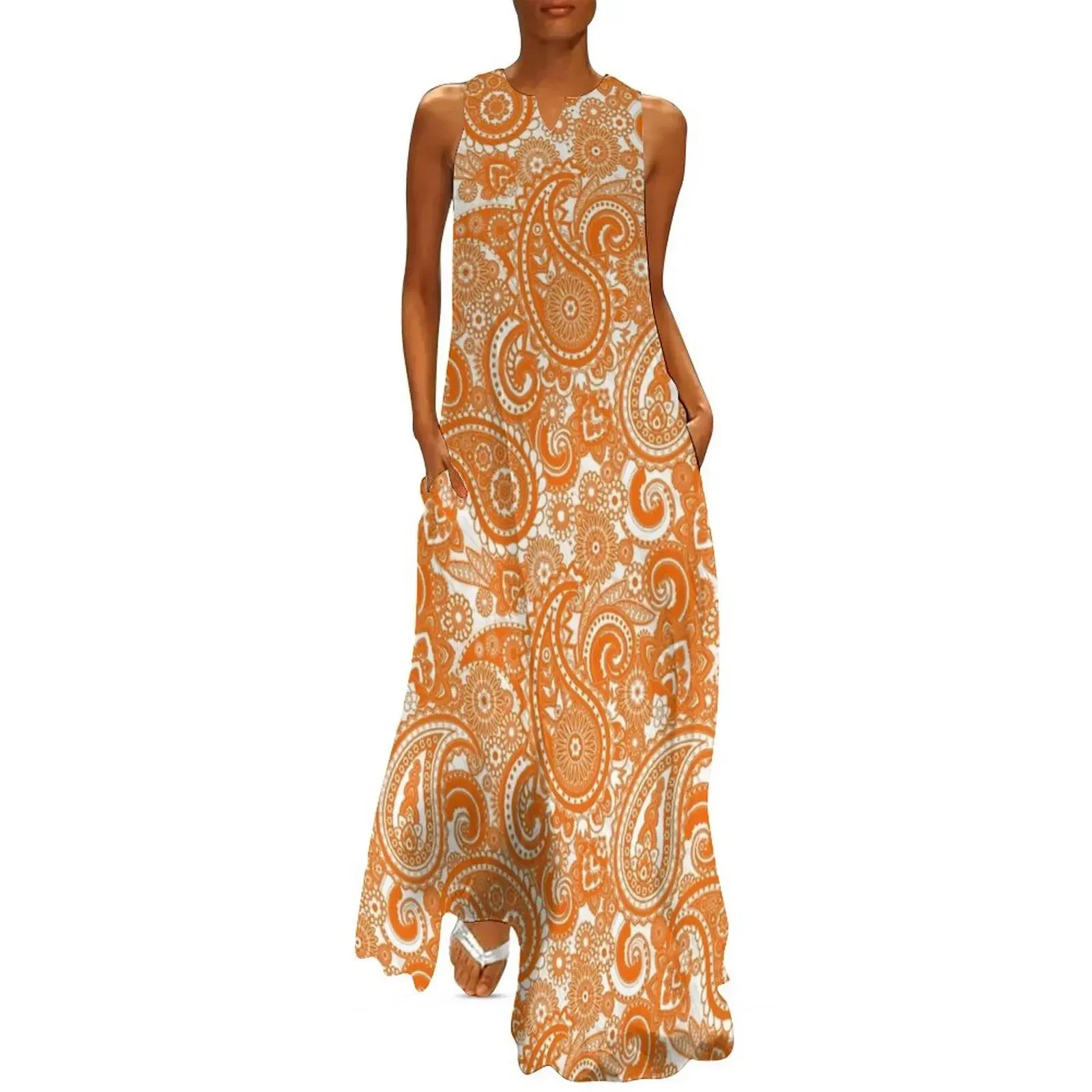 Paisley Game Day Dress Orange and White Long Dress Summer women's clothing Women's clothing sexy dress for women
Paisley Game Day Dress Orange and White Long Dress Summer women's clothing Women's clothing sexy dress for women