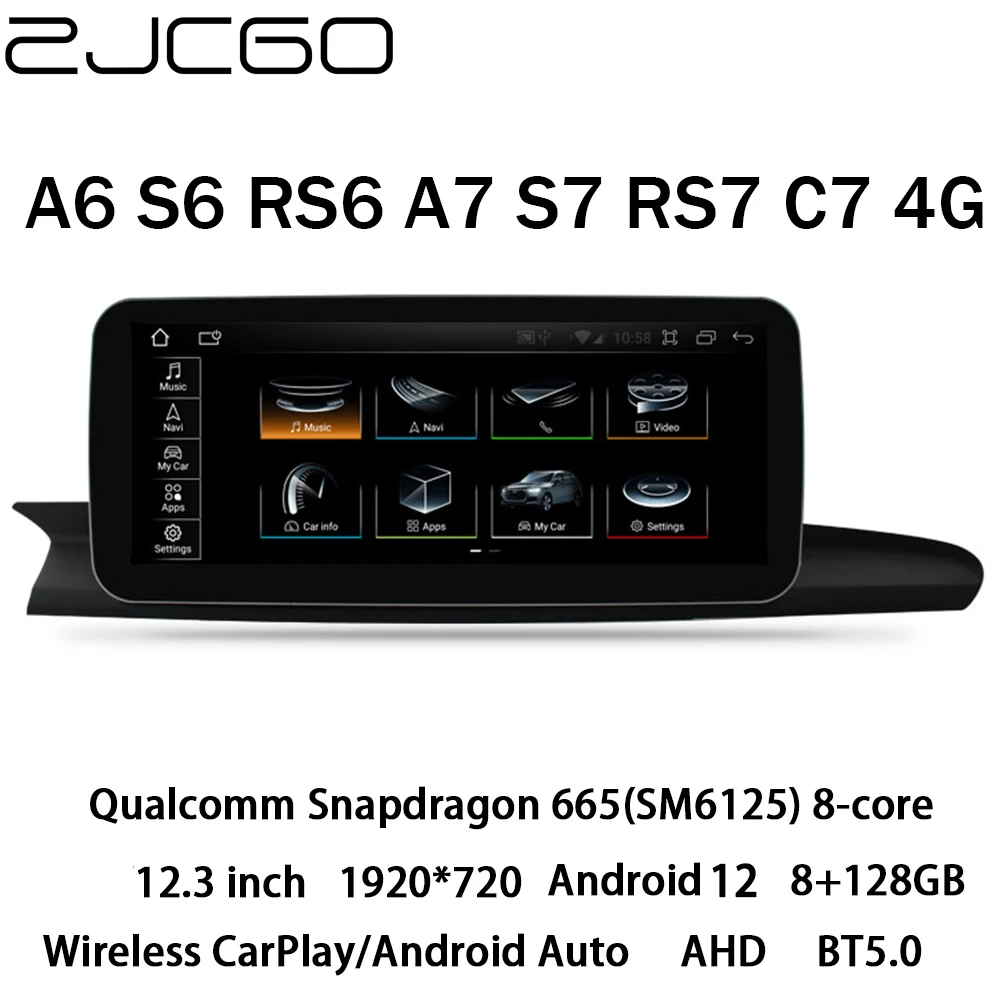 ZJCGO Car Multimedia Player Stereo GPS Radio Navigation Android 12 Screen MIB for Audi A6 S6 RS6 C7 4G A7 S7 RS7 4G8 2010~2018
ZJCGO Car Multimedia Player Stereo GPS Radio Navigation Android 12 Screen MIB for Audi A6 S6 RS6 C7 4G A7 S7 RS7 4G8 2010~2018