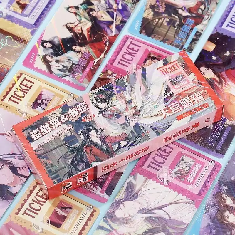 40Pcs/Set Heaven Official’s Blessing Laser Ticket Double-Sided Bookmark Cartoon Tian Guan Ci Fu Hua Cheng Xie Lian Greeting Card
40Pcs/Set Heaven Official’s Blessing Laser Ticket Double-Sided Bookmark Cartoon Tian Guan Ci Fu Hua Cheng Xie Lian Greeting Card