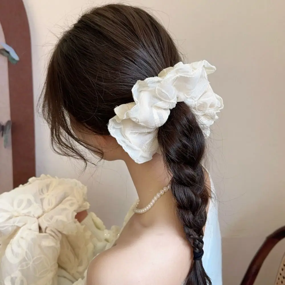 Trendy French Style Lace Scrunchies Bow Temperament Women Hair Scrunchies Ponytail Holder Large Oversized Hair Ropes Daily
Trendy French Style Lace Scrunchies Bow Temperament Women Hair Scrunchies Ponytail Holder Large Oversized Hair Ropes Daily