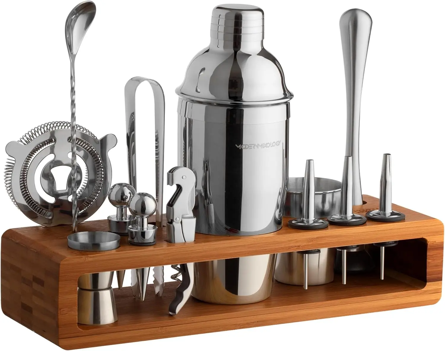 Набор для приготовления коктейлей из 21 предмета с деревянной подставкой | Полный набор для приготовления коктейлей в подарок для мужчин и женщин | Портативные серебряные инструменты
Набор для приготовления коктейлей из 21 предмета с деревянной подставкой | Полный набор для приготовления коктейлей в подарок для мужчин и женщин | Портативные серебряные инструменты