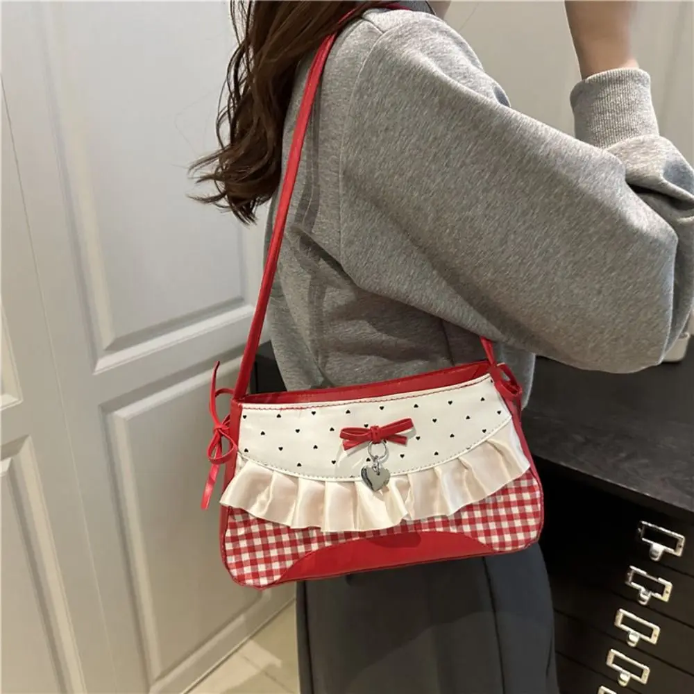 Модная французская кружевная сумка на плечо с бантом из искусственной кожи, сумка для подмышек с бантом Y2K, женская сумка подмышками в корейском стиле
Модная французская кружевная сумка на плечо с бантом из искусственной кожи, сумка для подмышек с бантом Y2K, женская сумка подмышками в корейском стиле