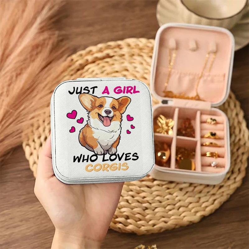 1pc Just a girl who loves corgis Portable Jewelry Storage Box, Simple Jewelry Organizer Box,Gifts Box For Women
1pc Just a girl who loves corgis Portable Jewelry Storage Box, Simple Jewelry Organizer Box,Gifts Box For Women
