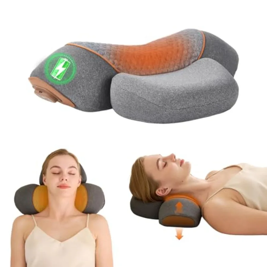 3-in-1 Rechargeable Neck Massager Pillow with Heating and Traction Deep Tissue Pain Relief Shoulder and Neck Hump Corrector for
3-in-1 Rechargeable Neck Massager Pillow with Heating and Traction Deep Tissue Pain Relief Shoulder and Neck Hump Corrector for