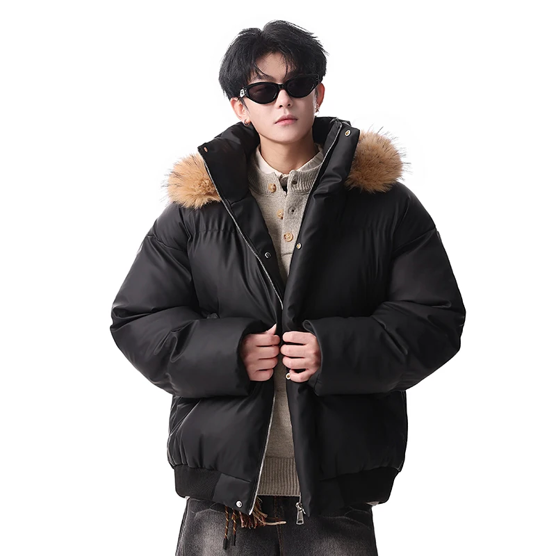 Man thickening Parka Jacket Winter Fashion Fur Collar Warm Jacket Solid Color Casual Hooded Parka Coat Outwear American Couple
Man thickening Parka Jacket Winter Fashion Fur Collar Warm Jacket Solid Color Casual Hooded Parka Coat Outwear American Couple