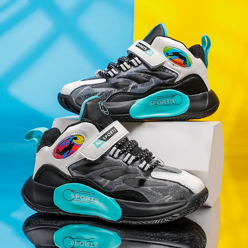 Children's Basketball Shoes Spring Boys Shoes New Leather and Cotton Waterproof and Breathable Lightweight Sports Shoes
Children's Basketball Shoes Spring Boys Shoes New Leather and Cotton Waterproof and Breathable Lightweight Sports Shoes