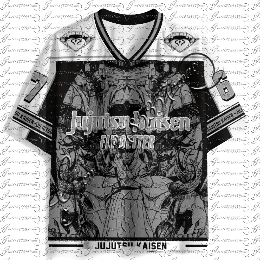 Jujutsu Kaisen Sukuna #76 American Football Jersey, Anime Black White Manga Panel 3D All Over Print Unisex Rugby Jersey, Casual
Jujutsu Kaisen Sukuna #76 American Football Jersey, Anime Black White Manga Panel 3D All Over Print Unisex Rugby Jersey, Casual
