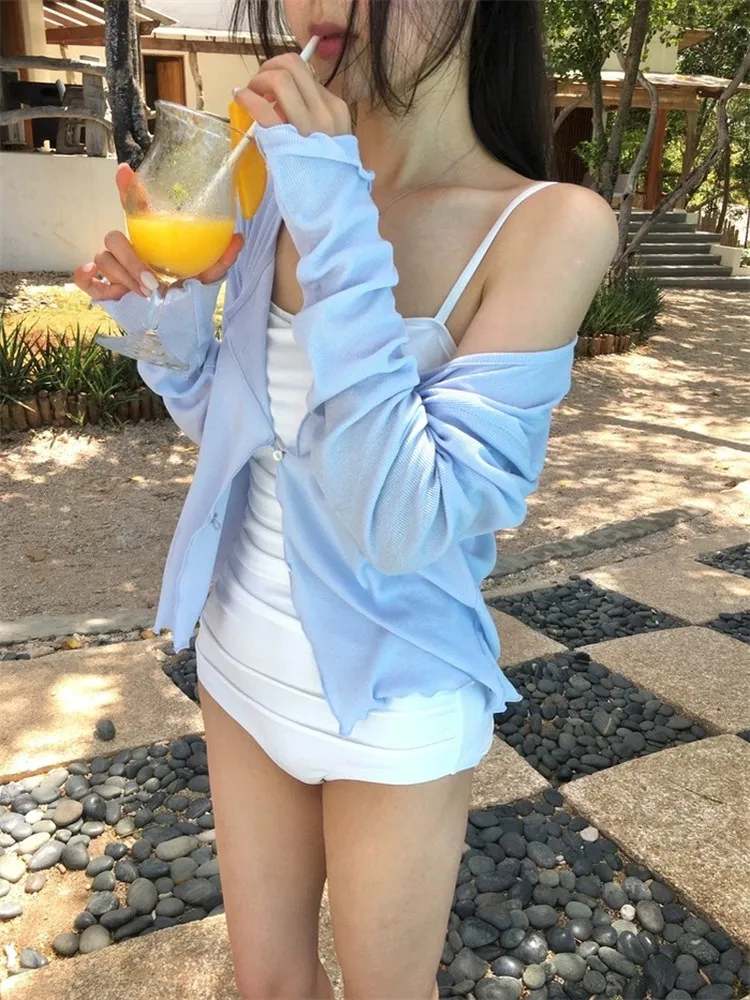 Sun Protection Long Sve Pure Color Cardigan Vegetable Design Slimming Wood ain Commute Sle Breathable Comfortable... 
Sun Protection Long Sve Pure Color Cardigan Vegetable Design Slimming Wood ain Commute Sle Breathable Comfortable...