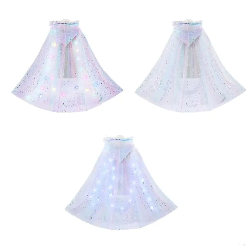 Q0KE Light Up Hooded Cloak Halloween Cosplay Cloak with LED Light Princess Cape
Q0KE Light Up Hooded Cloak Halloween Cosplay Cloak with LED Light Princess Cape