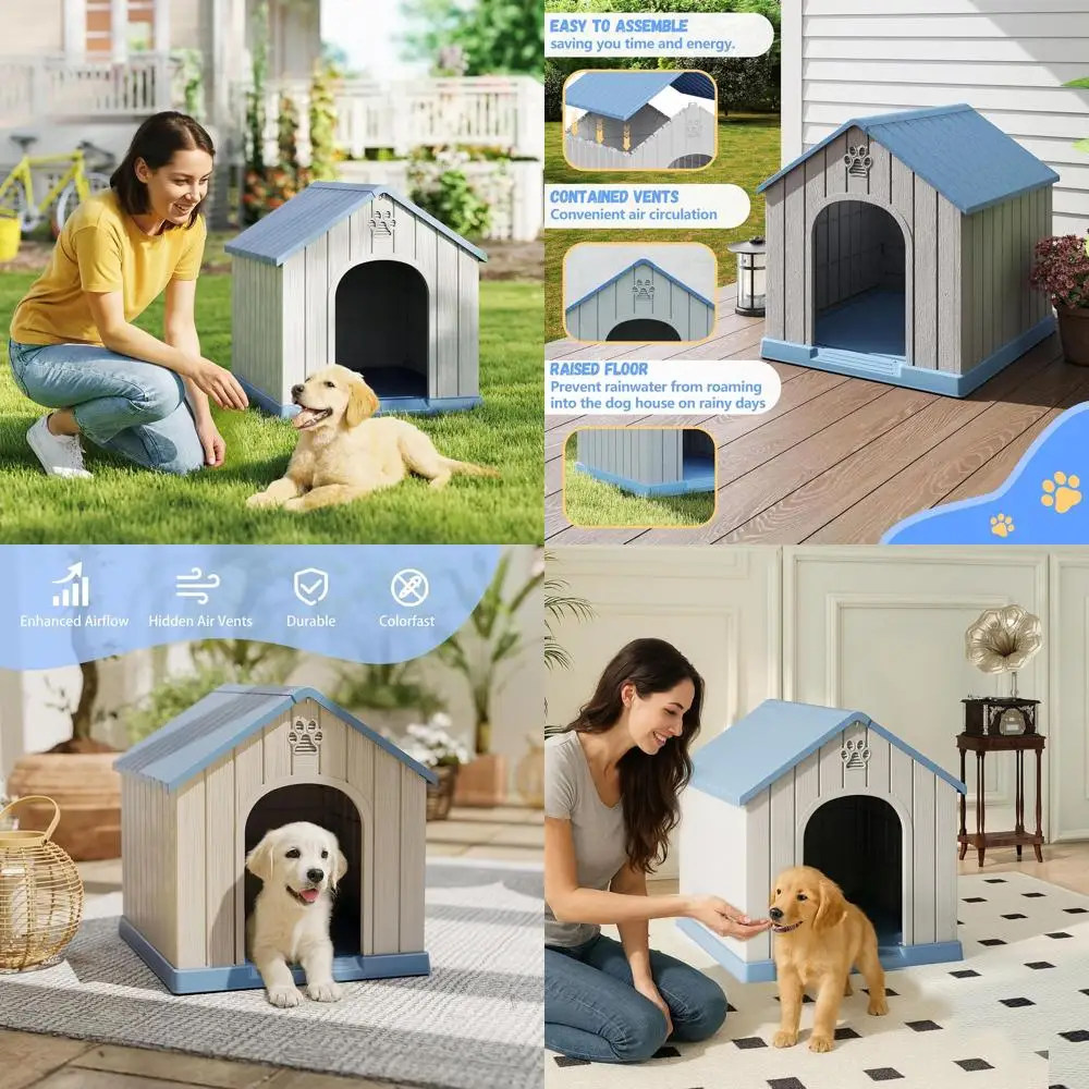 Прочная всепогодная будка для собак, пластиковая, для улицы и дома, водонепроницаемая, с вентиляционными отверстиями, легко чистится и собирается, синяя, 26.26Д×24.57Ш×25В.
Прочная всепогодная будка для собак, пластиковая, для улицы и дома, водонепроницаемая, с вентиляционными отверстиями, легко чистится и собирается, синяя, 26.26Д×24.57Ш×25В.