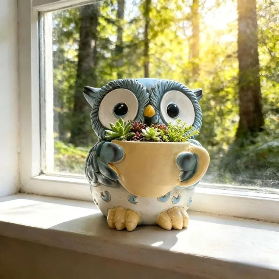 Unique Owl Plant Pots with Drainage Hole, Cute Succulent Rocking Chair Planters for Indoor Outdoor Plants, Gift Ideas
Unique Owl Plant Pots with Drainage Hole, Cute Succulent Rocking Chair Planters for Indoor Outdoor Plants, Gift Ideas