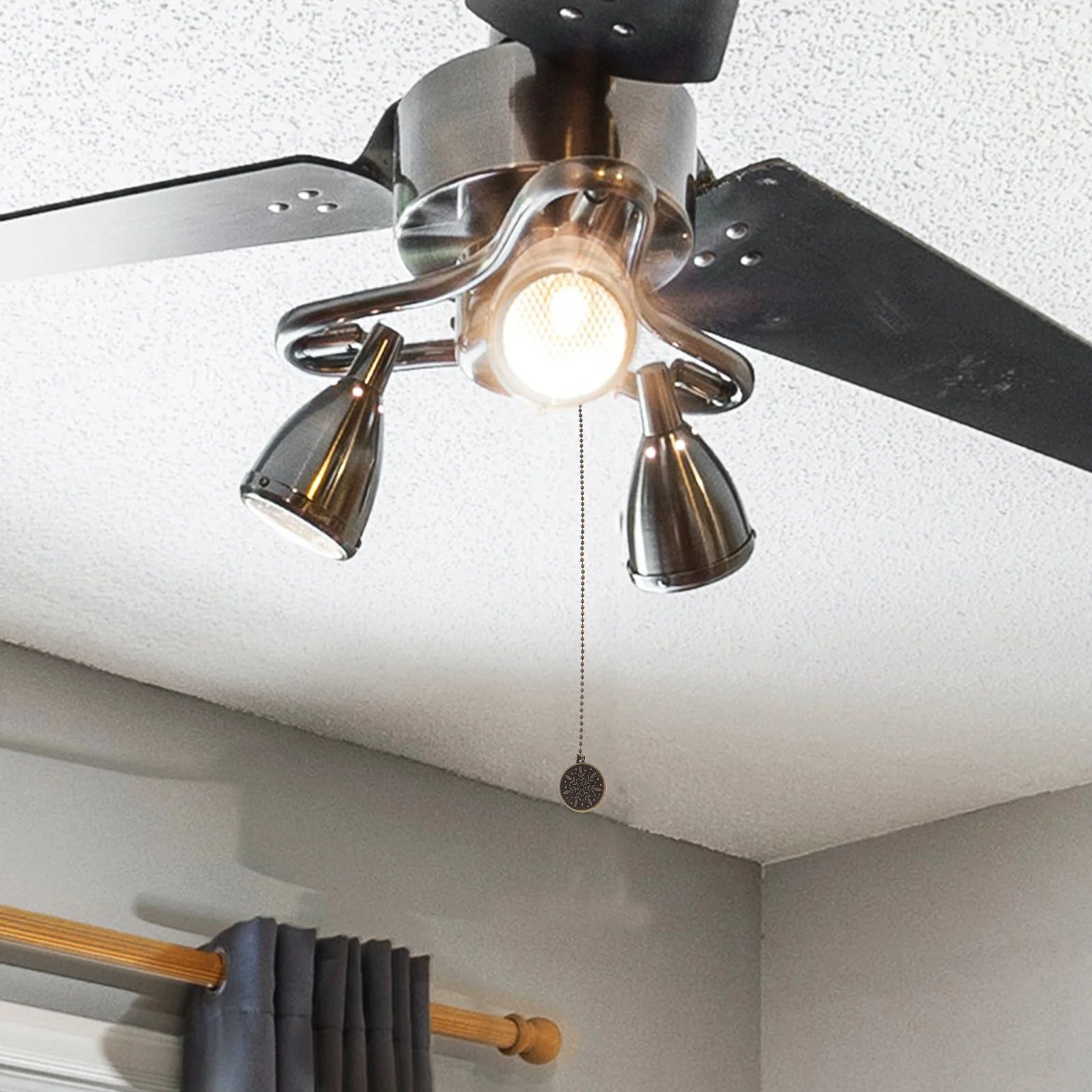 1Pair Metal Ceiling Fan Pull Chain Extension Decorative Vintage Pendant Replacement for Fan Light Fixtures Curtain Roman Blinds
1Pair Metal Ceiling Fan Pull Chain Extension Decorative Vintage Pendant Replacement for Fan Light Fixtures Curtain Roman Blinds