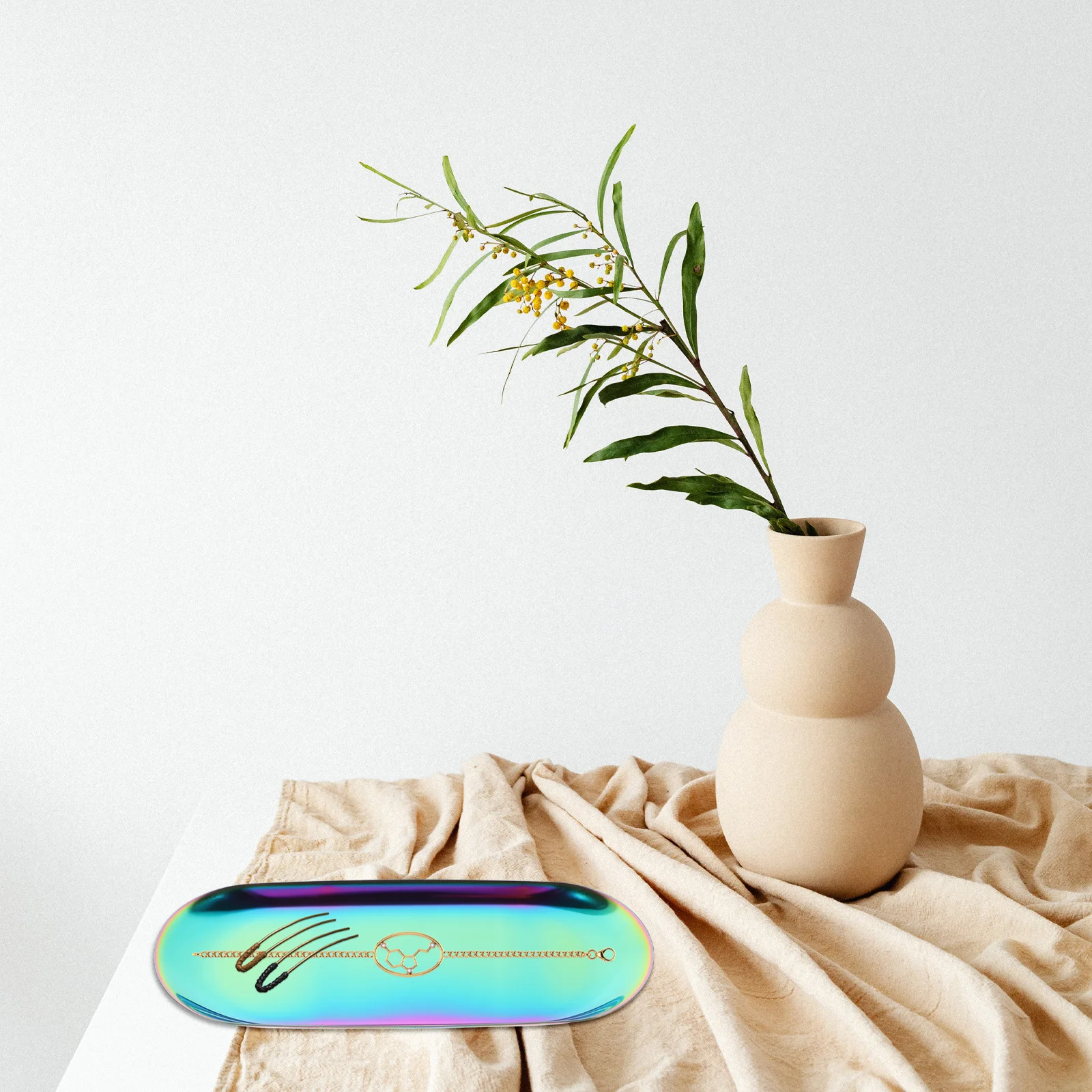 2Pcs Metal Jewelry Tray Stainless Steel Desktop Organizer Elegant Design Exquisite Workmanship Smooth Edges Durable Storage
2Pcs Metal Jewelry Tray Stainless Steel Desktop Organizer Elegant Design Exquisite Workmanship Smooth Edges Durable Storage